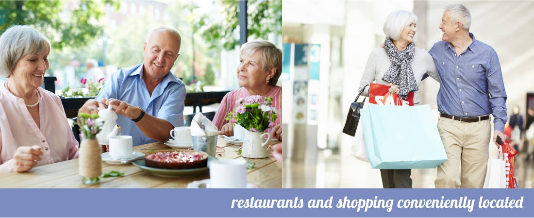 Restaurants and shopping conveniently located